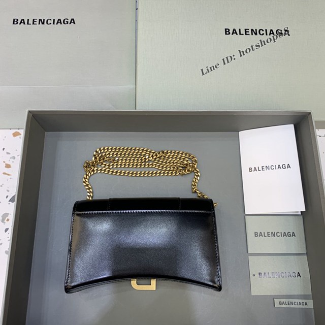 Balenciaga專櫃爆款鱷魚紋迷你女士肩背包 巴黎世家沙漏鏈條斜挎包 fyj1876